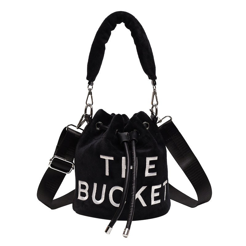 The Bucket - Kadife Bag - Barzello, Barzello Çantaları, İndirimleri Keşfet ! Barzello Siyah Barzello