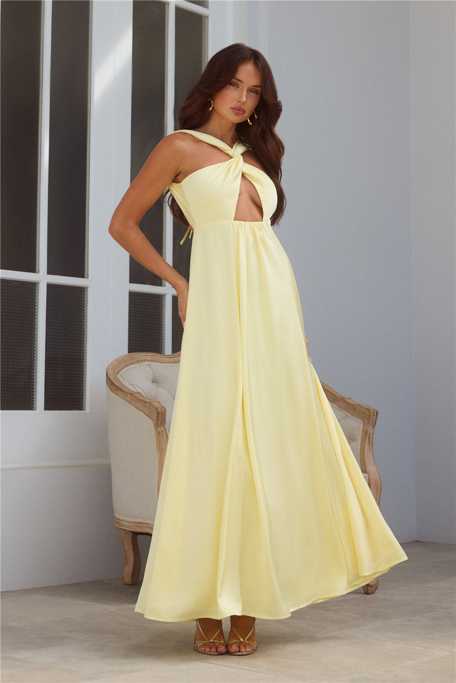 Bellezza Saten Midi Elbise — Barzello