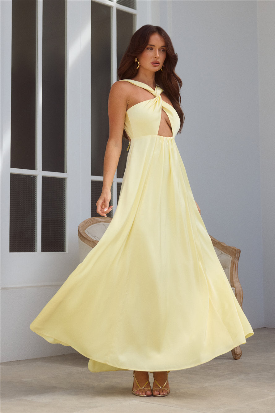 Bellezza Saten Midi Elbise — Barzello