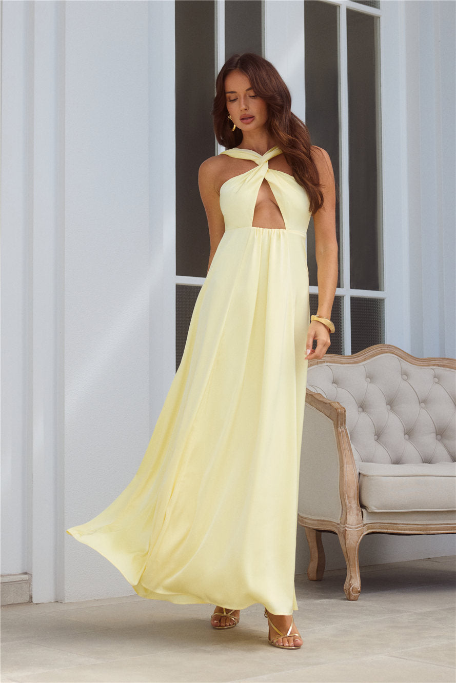 Bellezza Saten Midi Elbise — Barzello