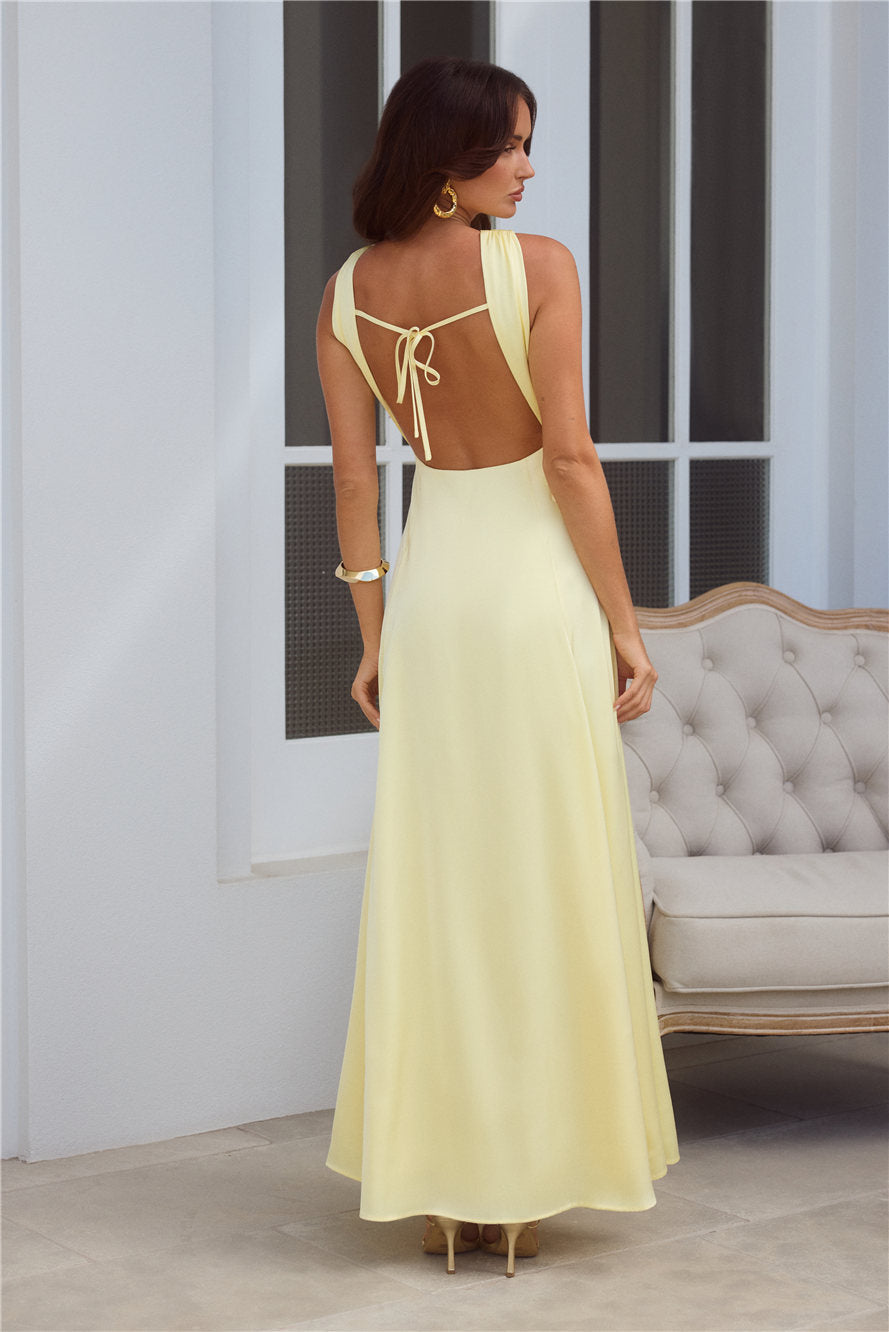 Bellezza Saten Midi Elbise — Barzello