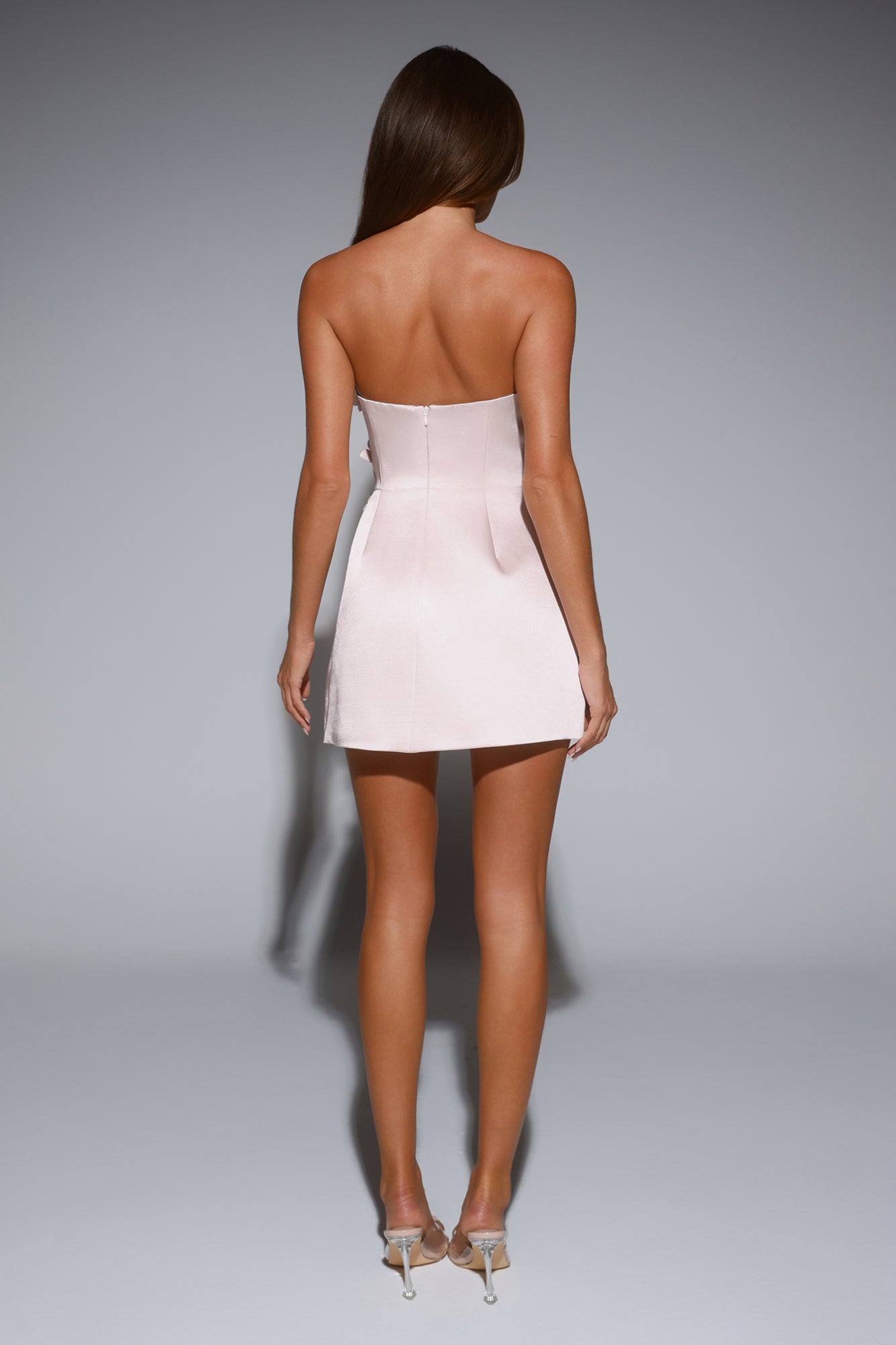 Bellezza Saten Mini Elbise — Barzello