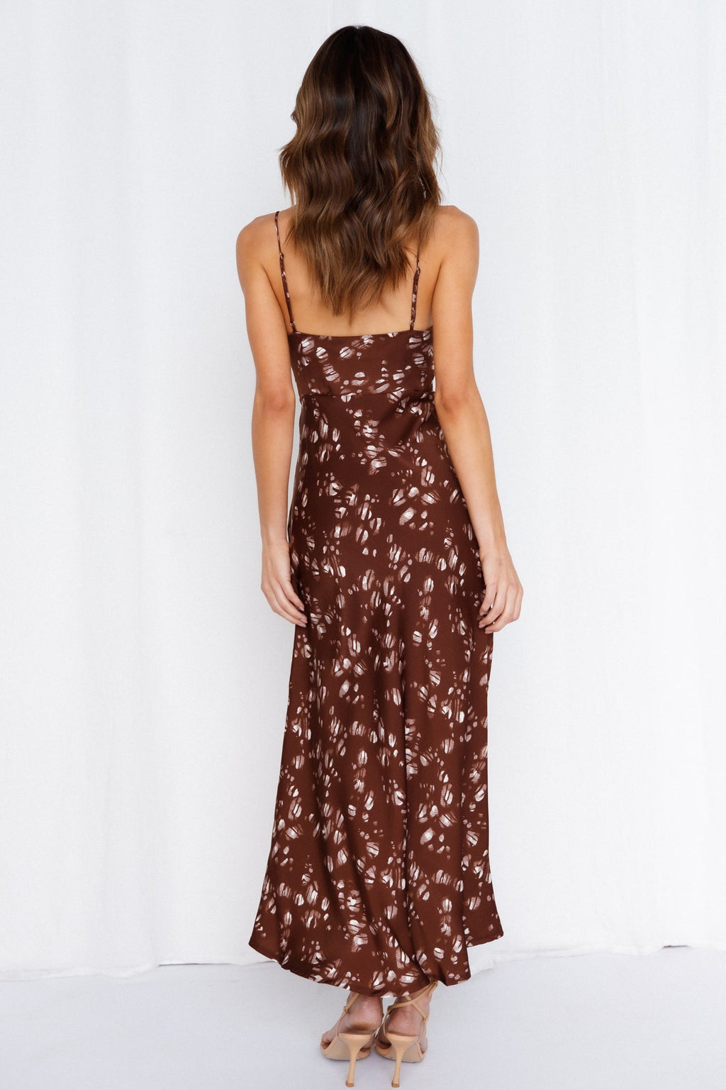 Bianca Saten Midi Elbise — Barzello