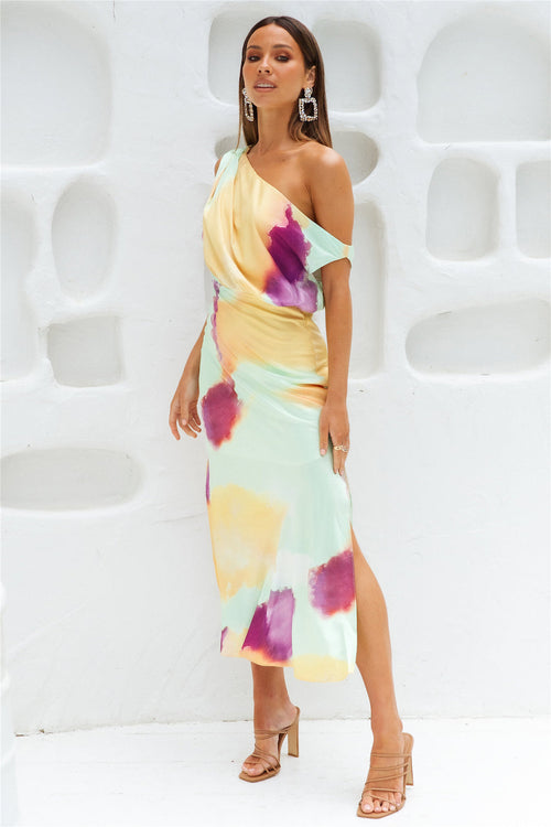 Bijou Saten Midi Elbise — Barzello