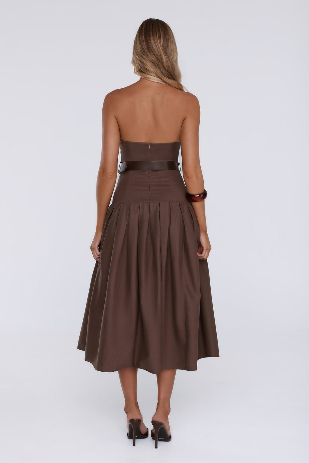 Bijou Straplez Midi Elbise — Barzello