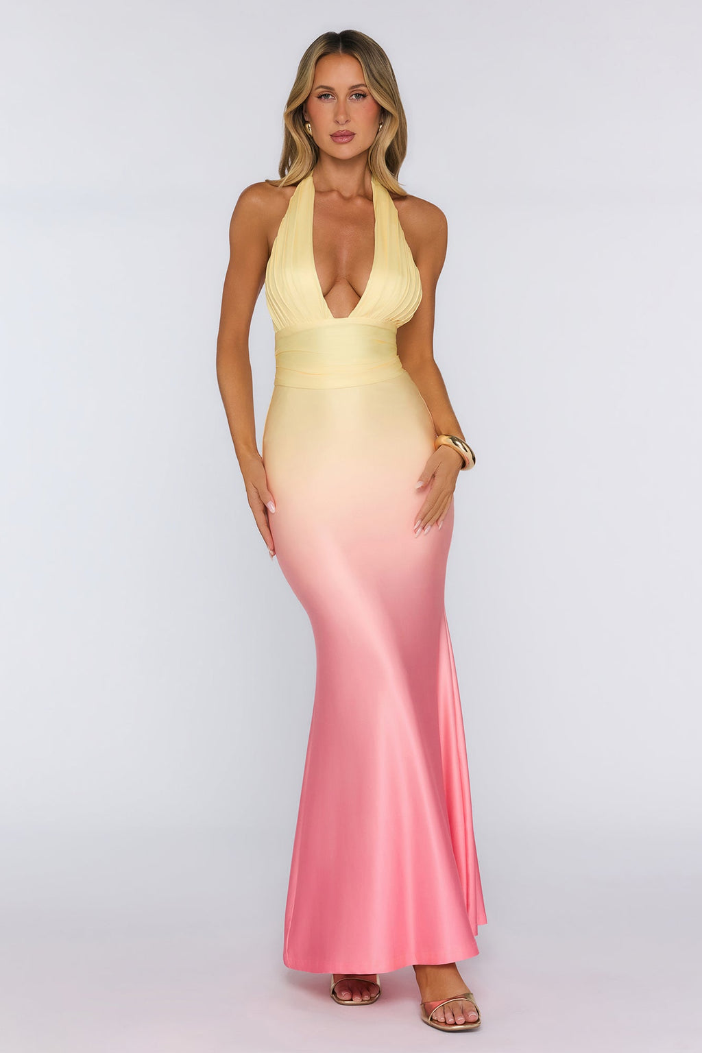 Brise Halter Maksi Elbise — Barzello