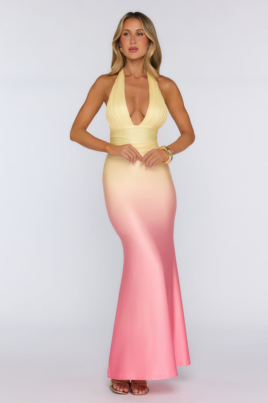 Brise Halter Maksi Elbise — Barzello