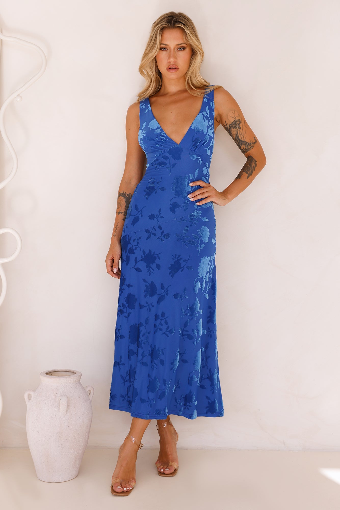 Camelia Kadife Midi Elbise — Barzello
