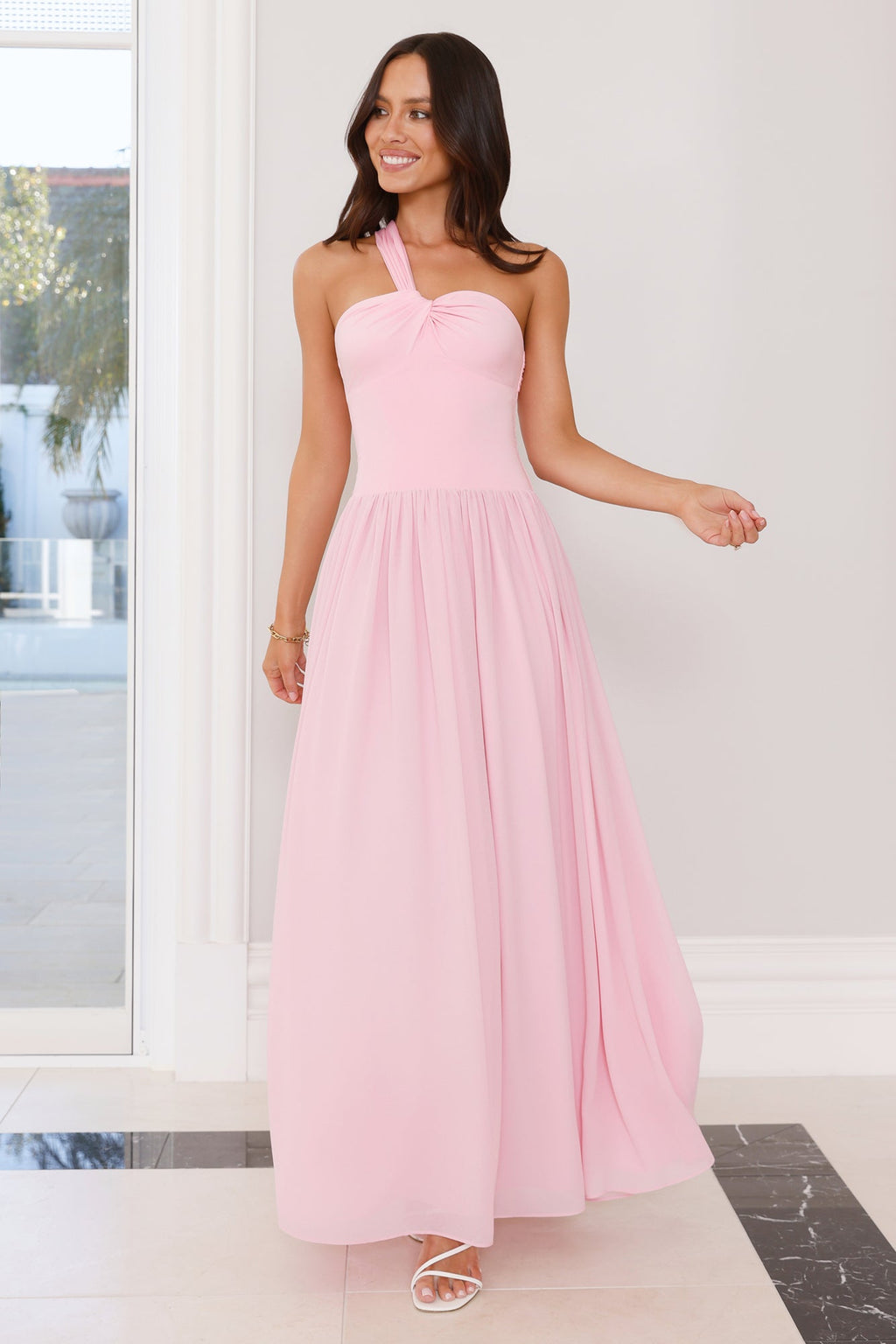 Camelia Tek Omuz Elbise — Barzello
