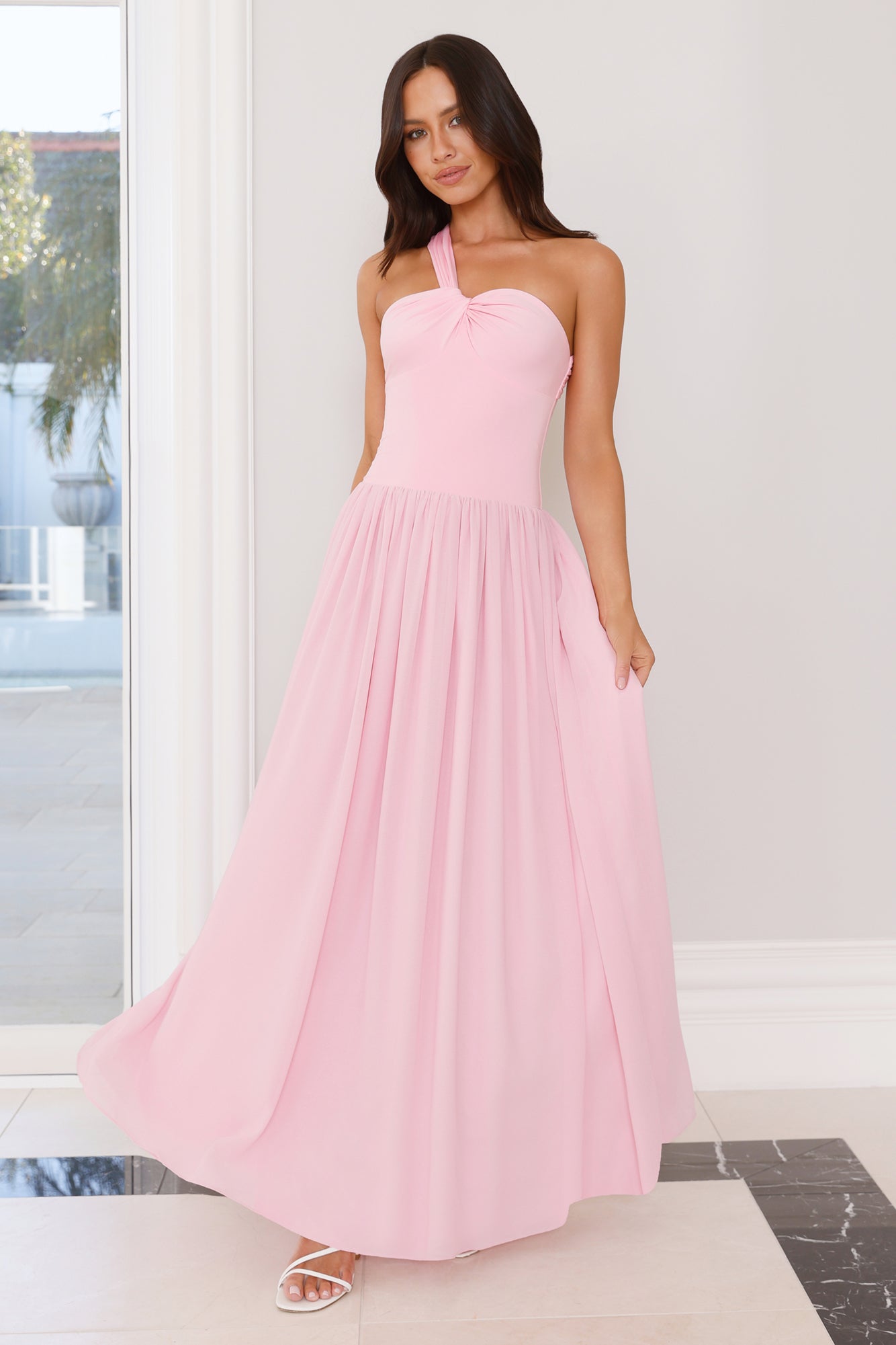 Camelia Tek Omuz Elbise — Barzello