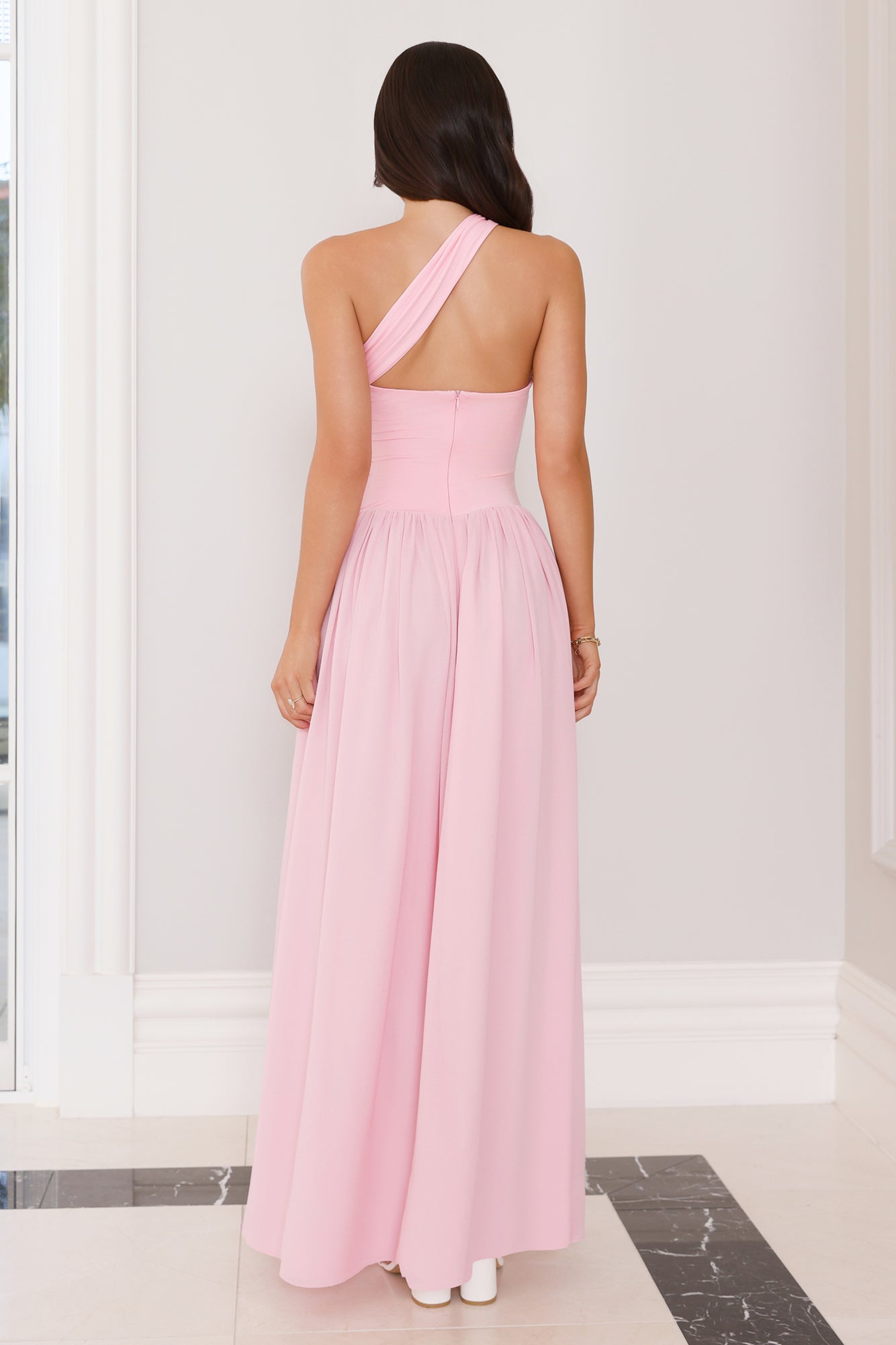 Camelia Tek Omuz Elbise — Barzello