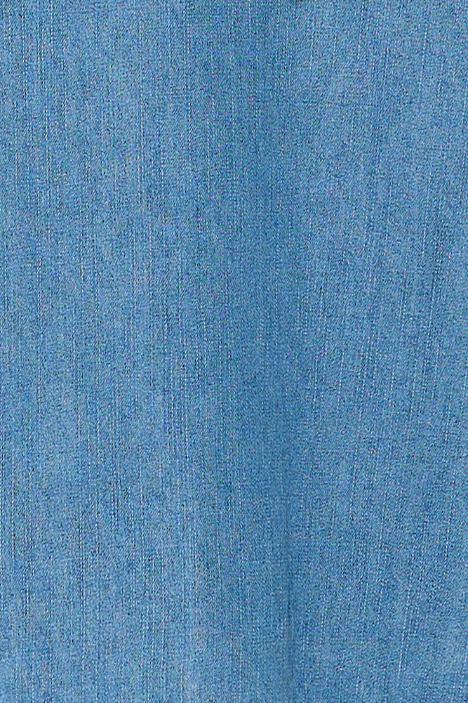 Celeste Denim Mini Elbise — Barzello