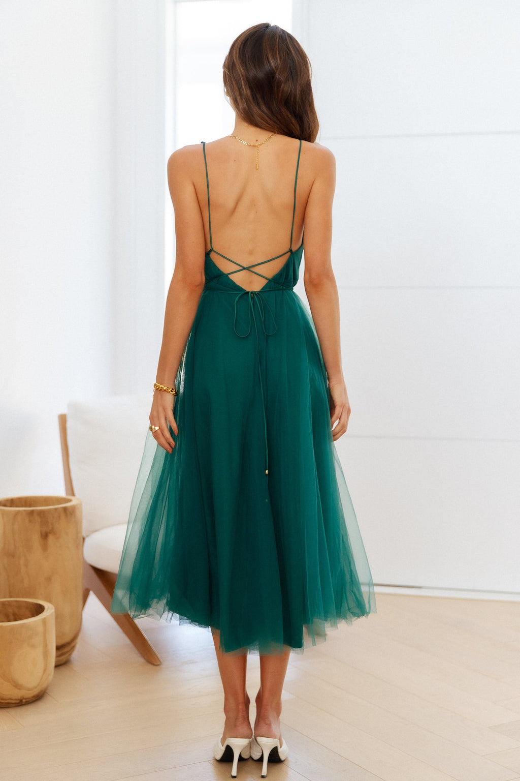 Dahlia Tül Midi Elbise — Barzello