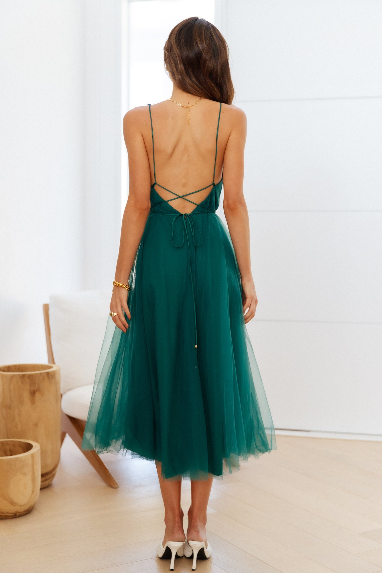 Dahlia Tül Midi Elbise — Barzello