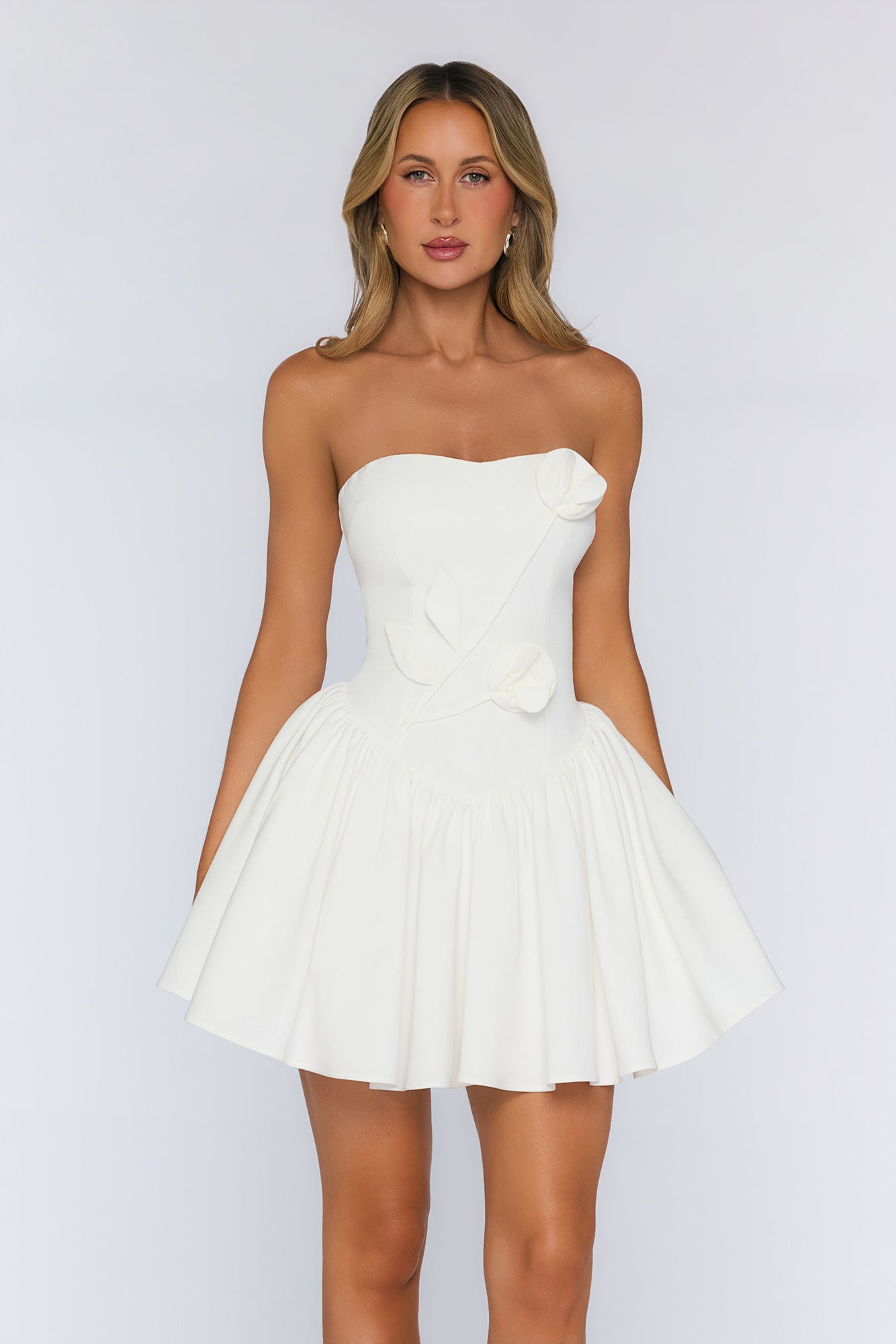 Emeraude Tül Mini Elbise — Barzello