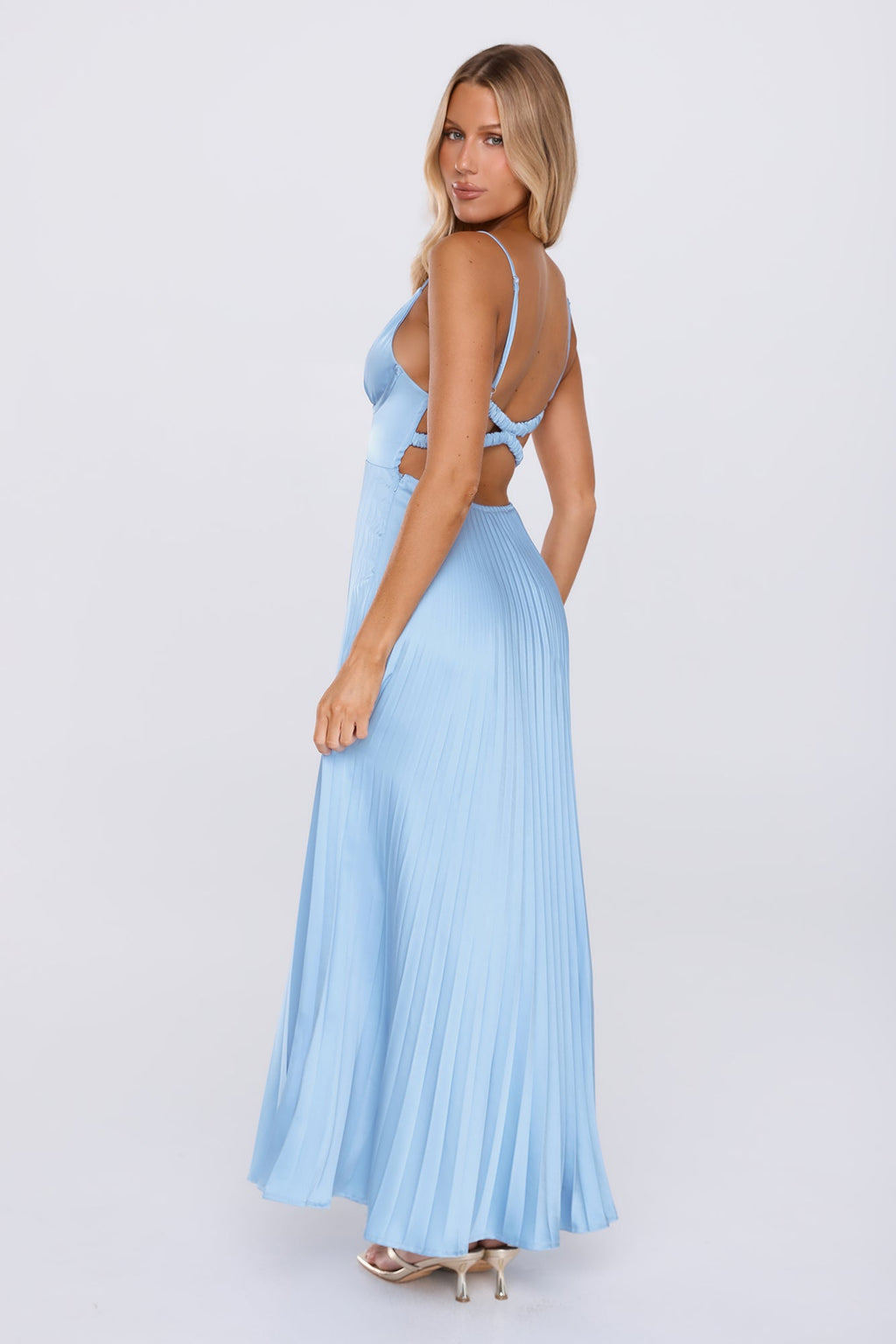 Giselle Saten Maksi Elbise — Barzello