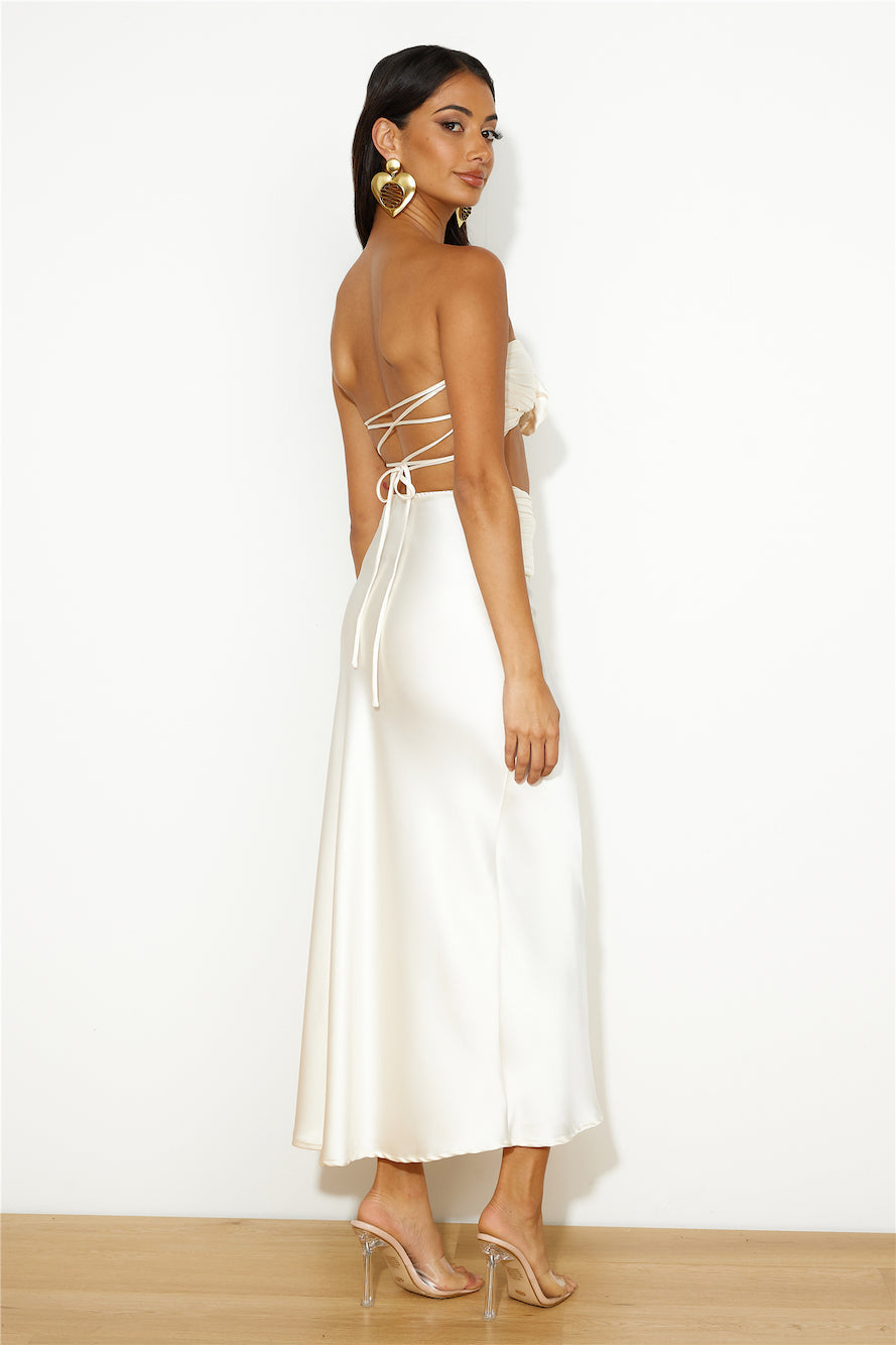 Havana Saten Midi Etek — Barzello