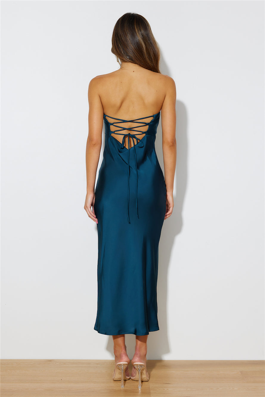 Incanto Saten Midi Elbise — Barzello