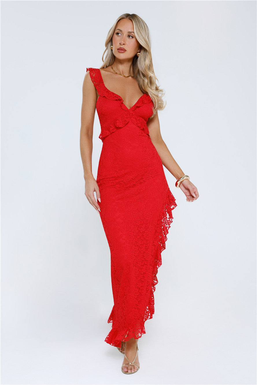 Ivresse Dantel Midi Elbise — Barzello