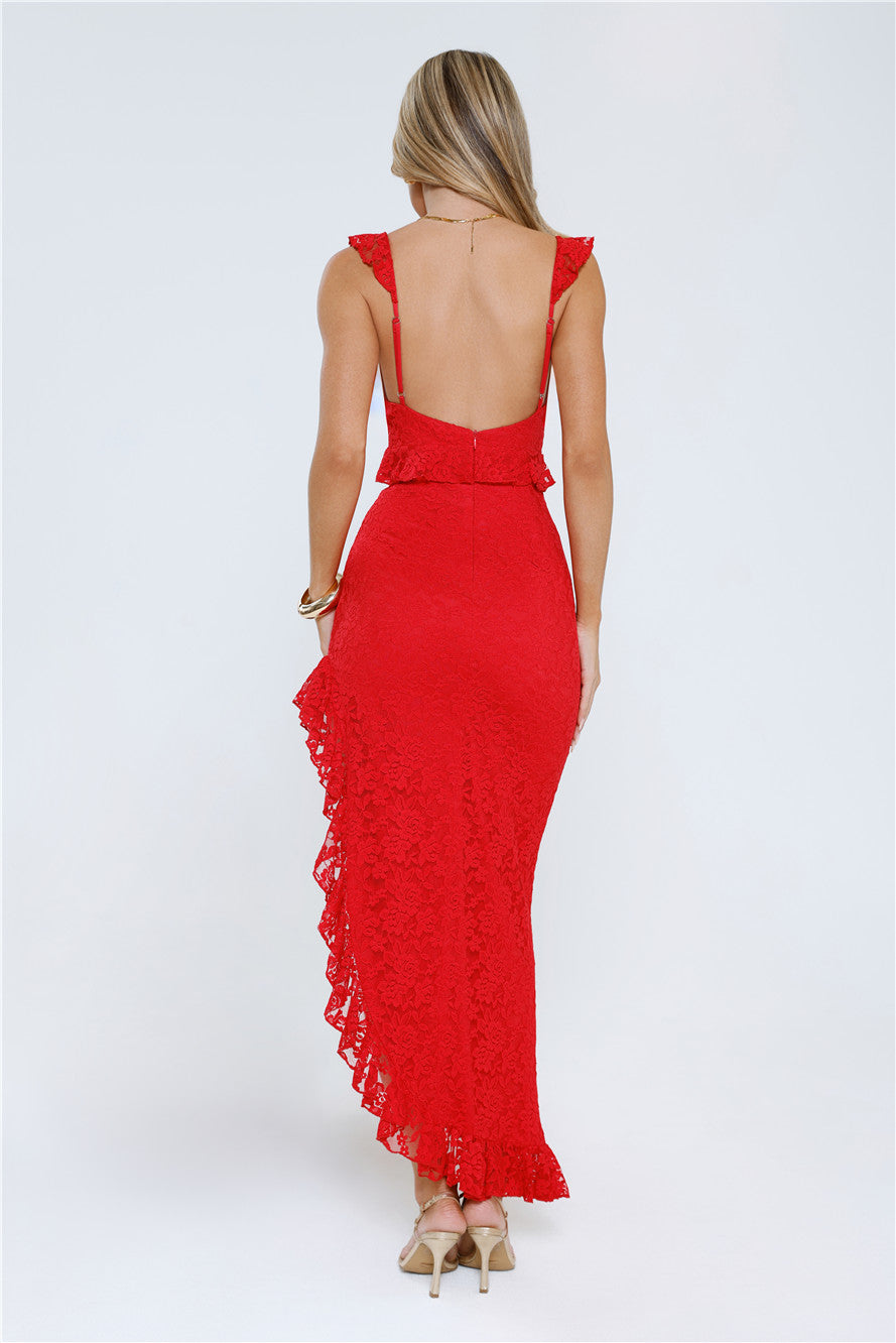Ivresse Dantel Midi Elbise — Barzello