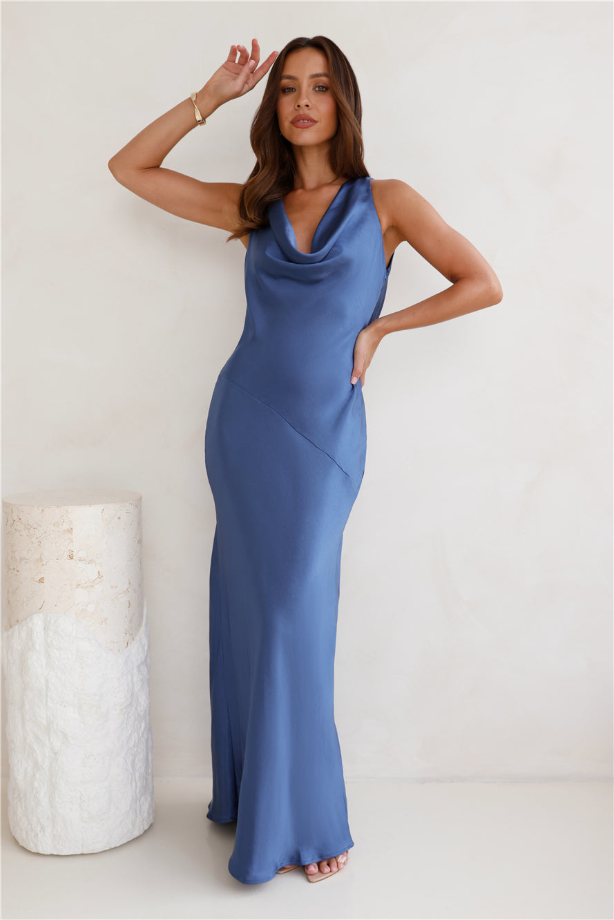 Kismet Saten Maksi Elbise — Barzello