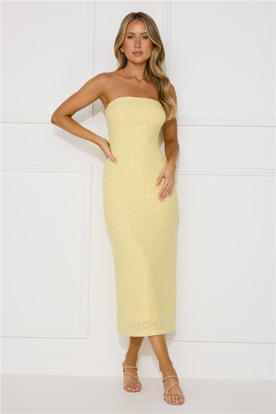 Lirya Straplez Midi Elbise — Barzello