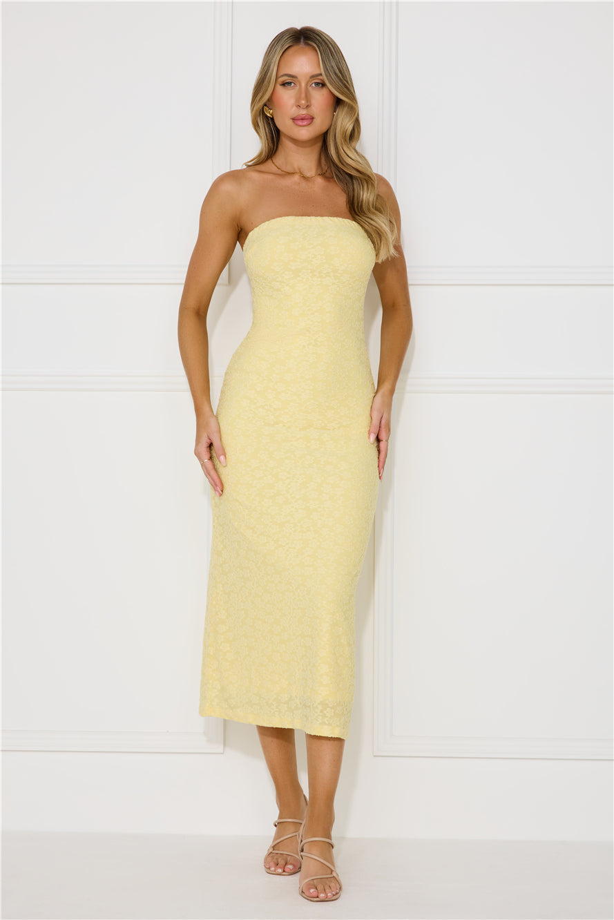 Lirya Straplez Midi Elbise — Barzello