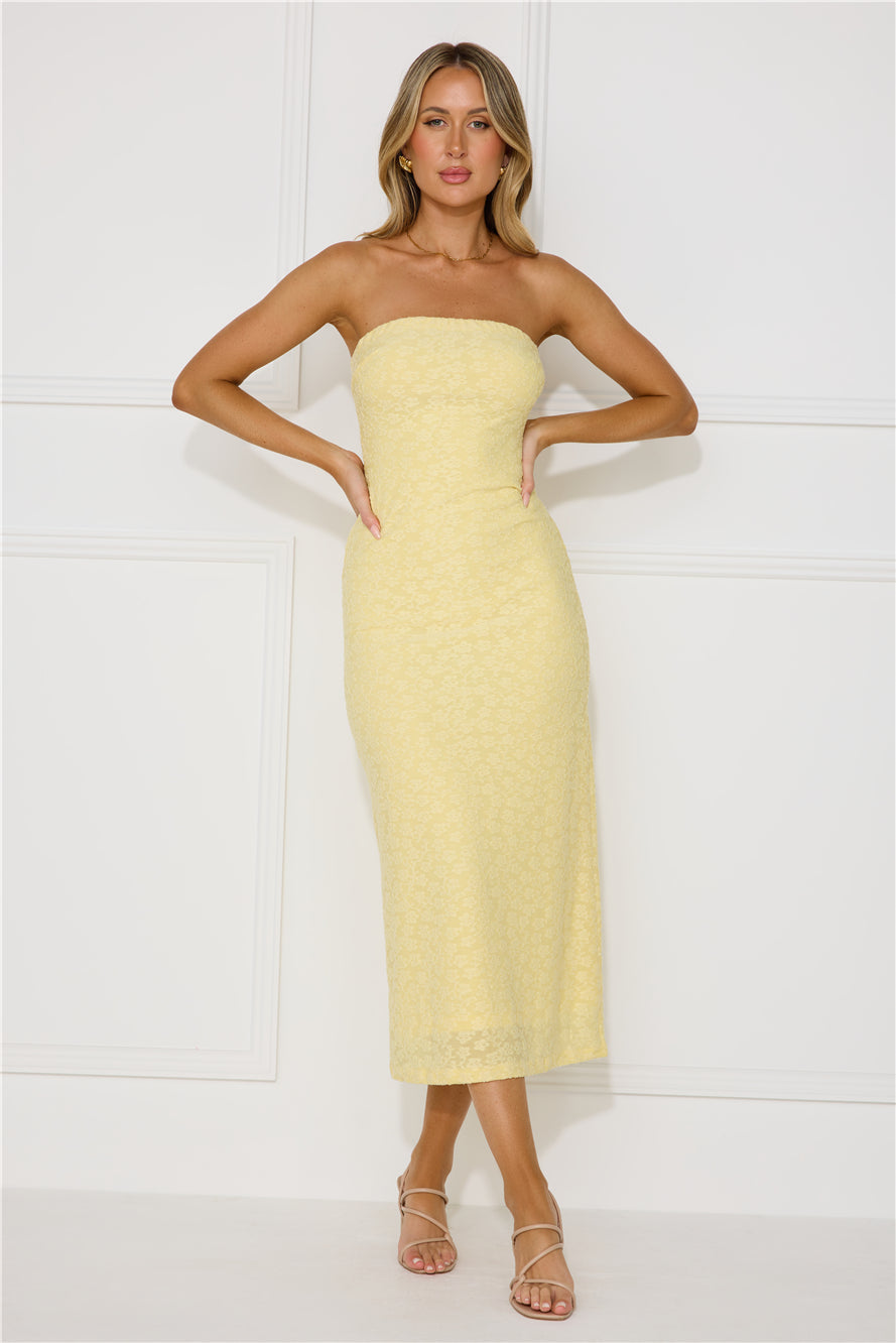 Lirya Straplez Midi Elbise — Barzello
