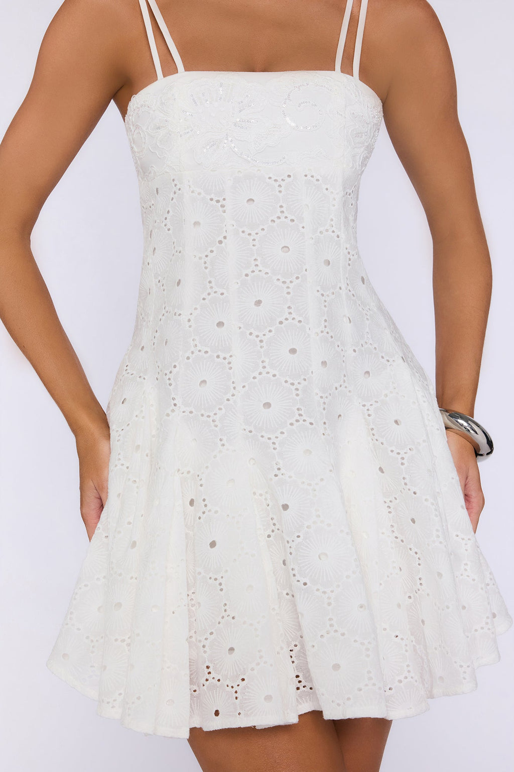 Nakışlı Payet Mini Elbise — Barzello
