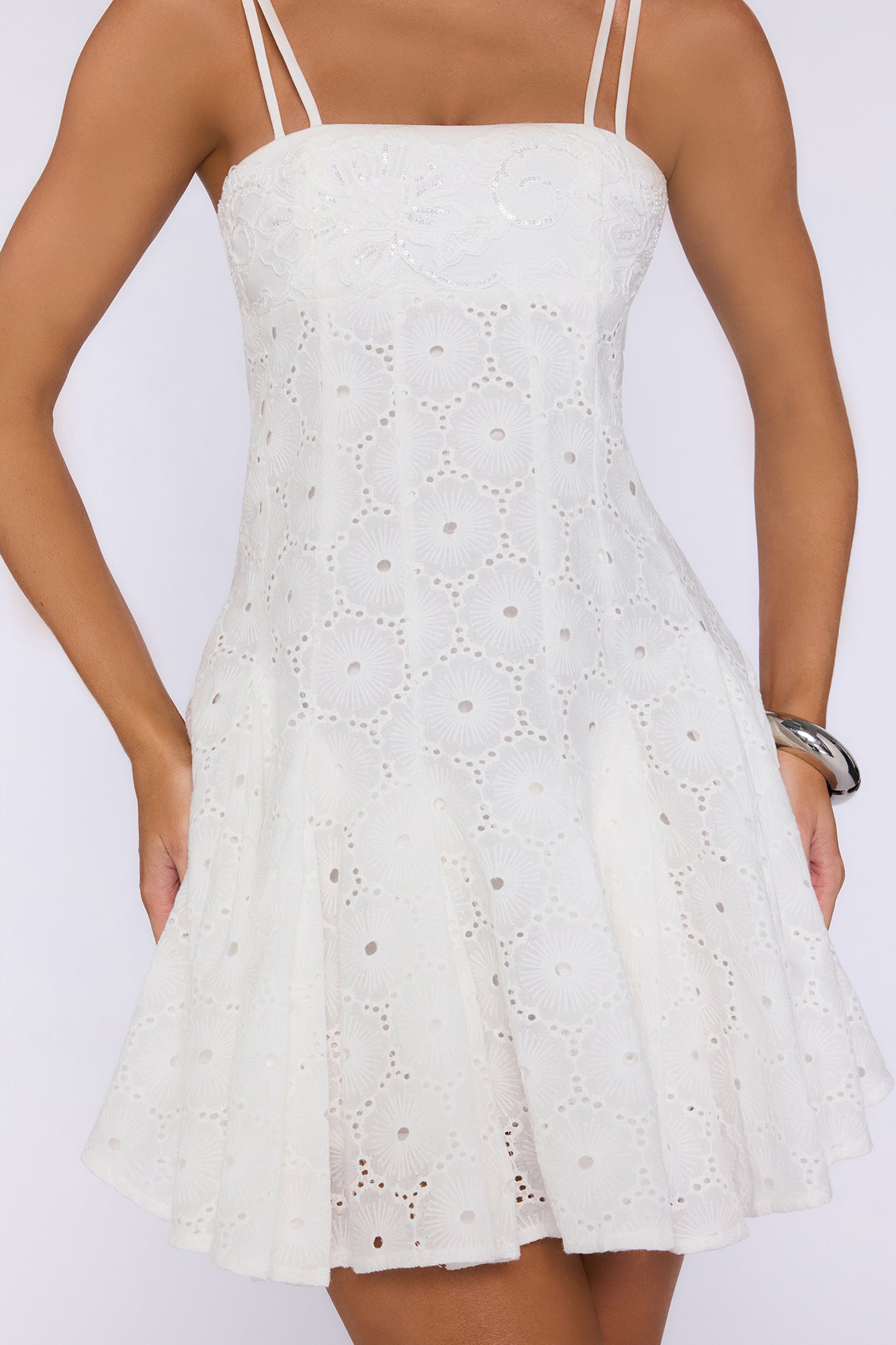 Nakışlı Payet Mini Elbise — Barzello