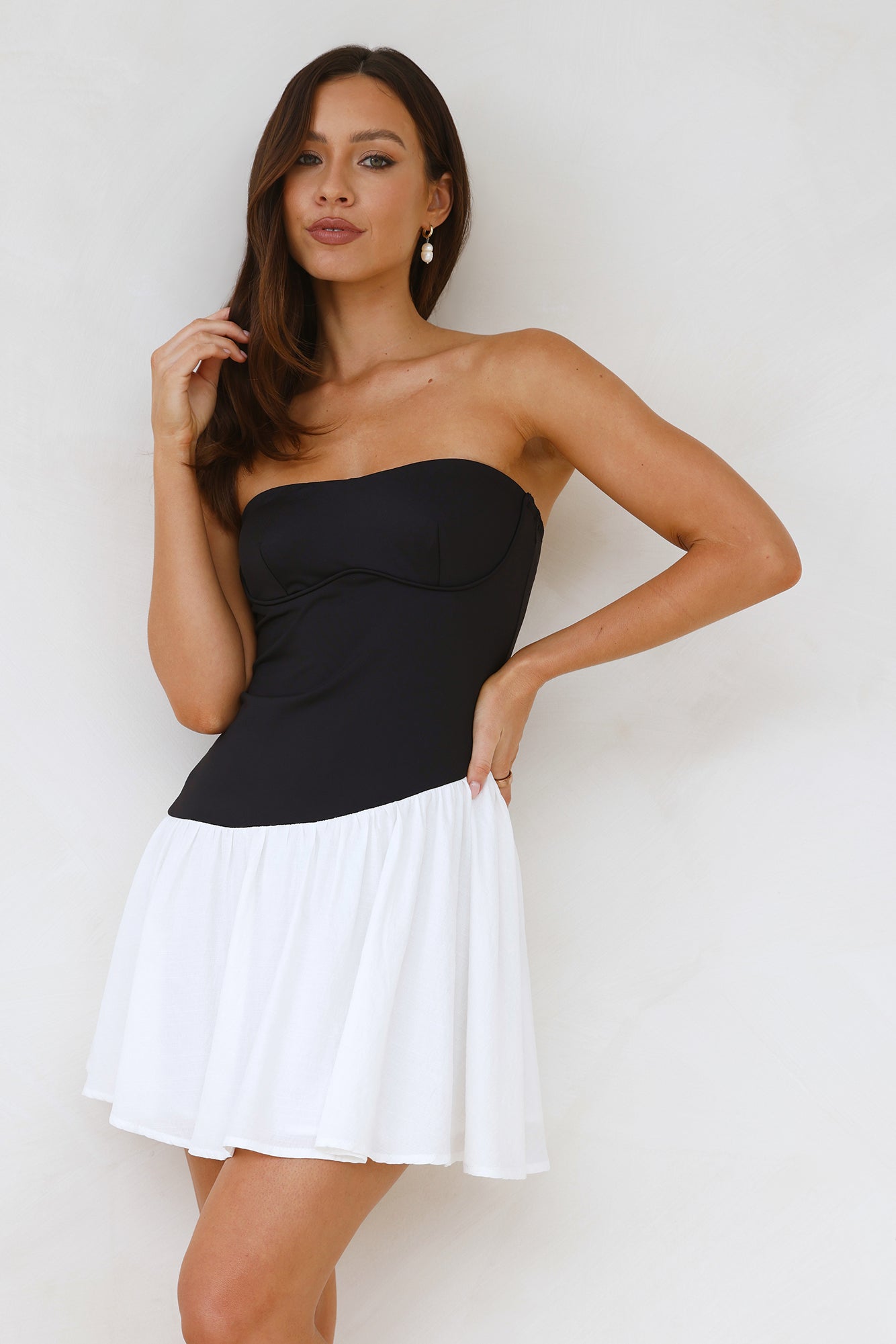 Nova Straplez Mini Elbise — Barzello