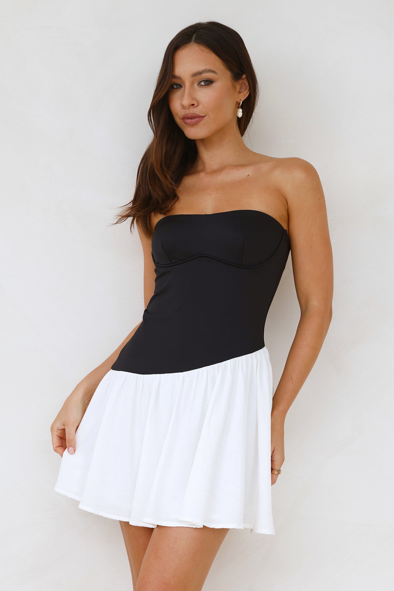 Nova Straplez Mini Elbise — Barzello