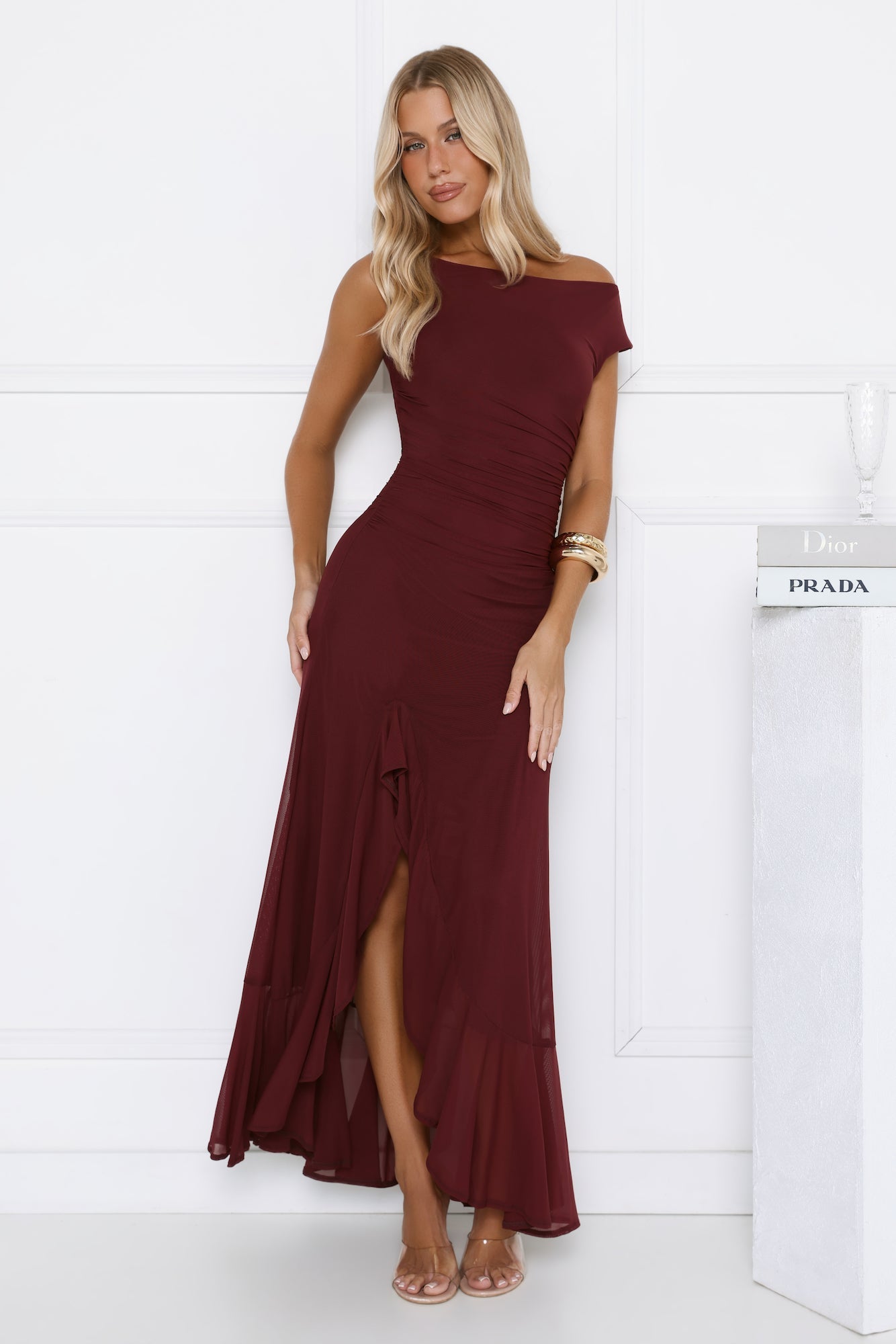 Oriana File Midi Elbise — Barzello