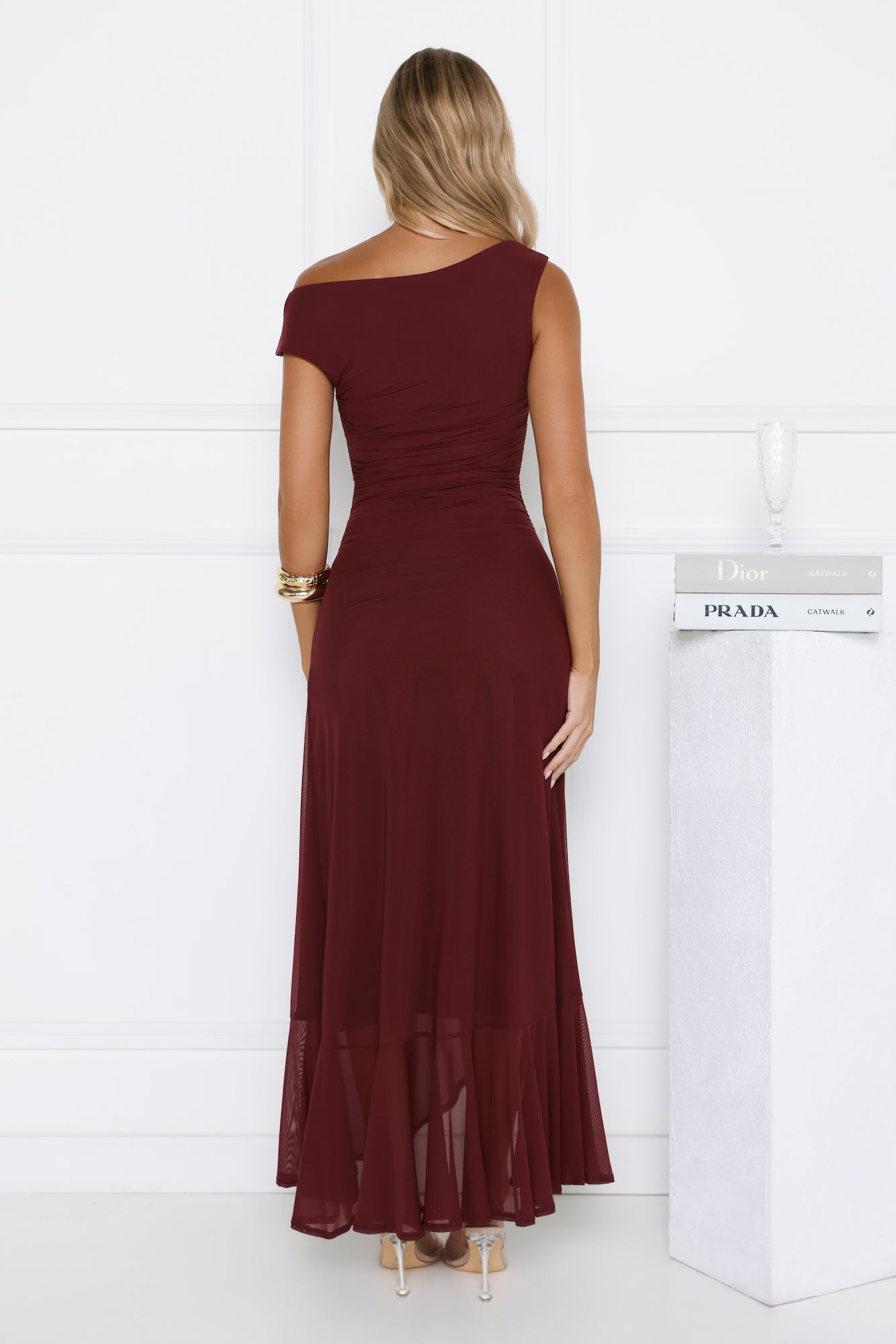 Oriana File Midi Elbise — Barzello