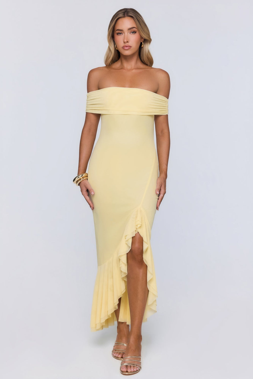 Palermo File Midi Elbise — Barzello