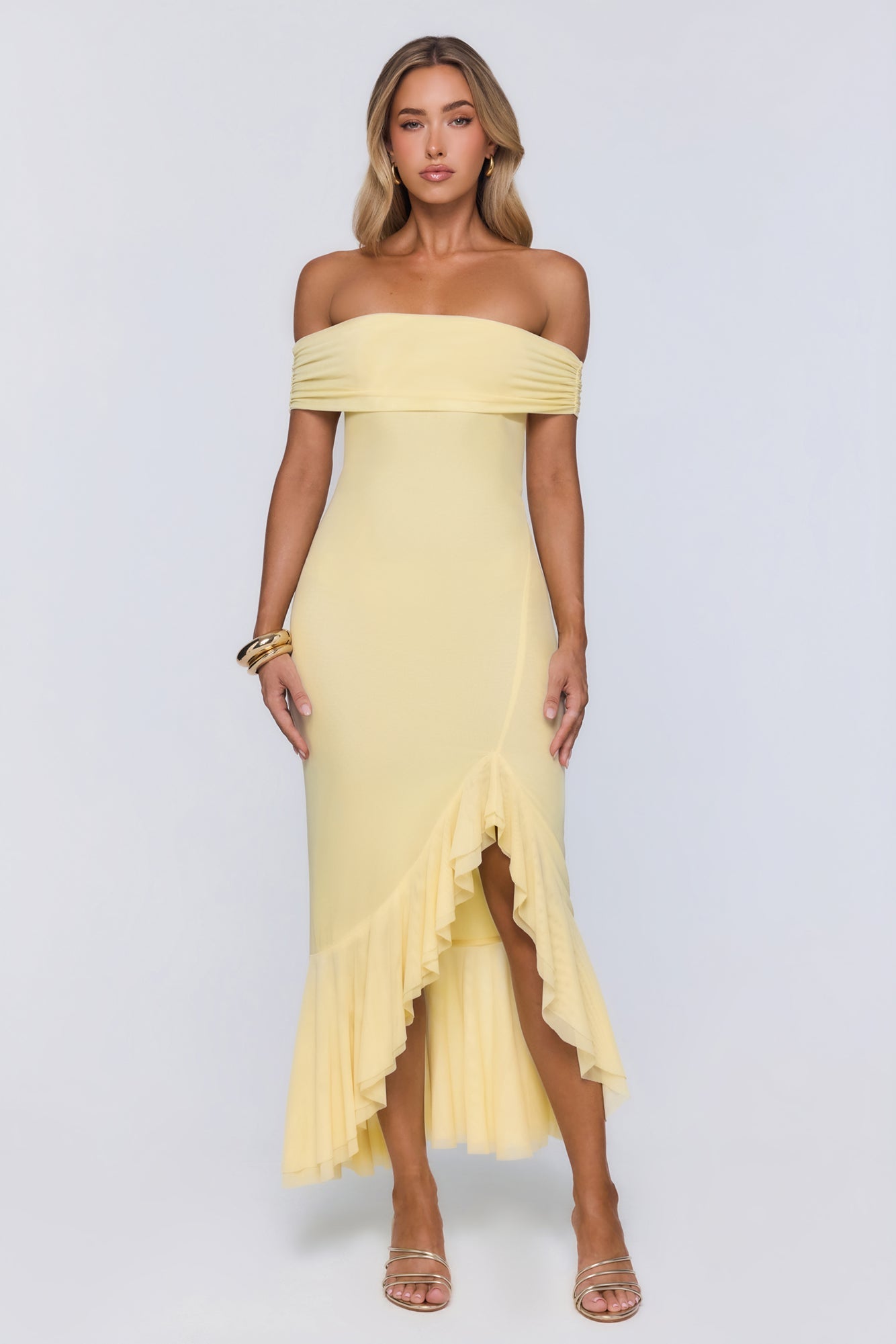 Palermo File Midi Elbise — Barzello