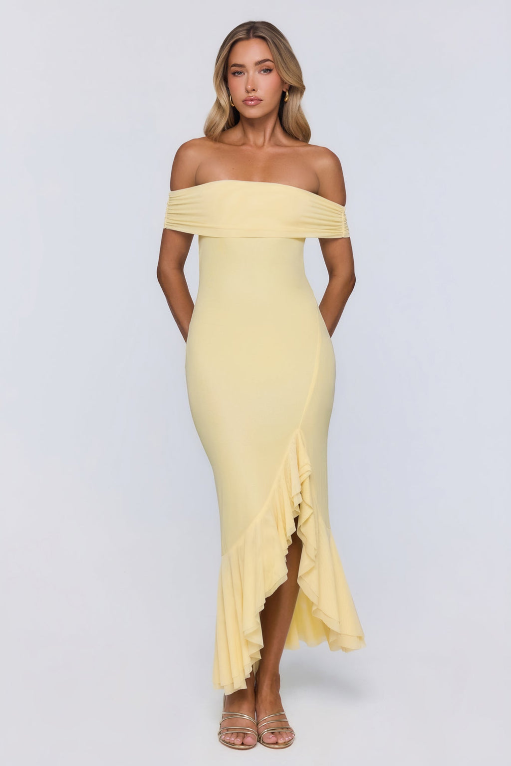 Palermo File Midi Elbise — Barzello