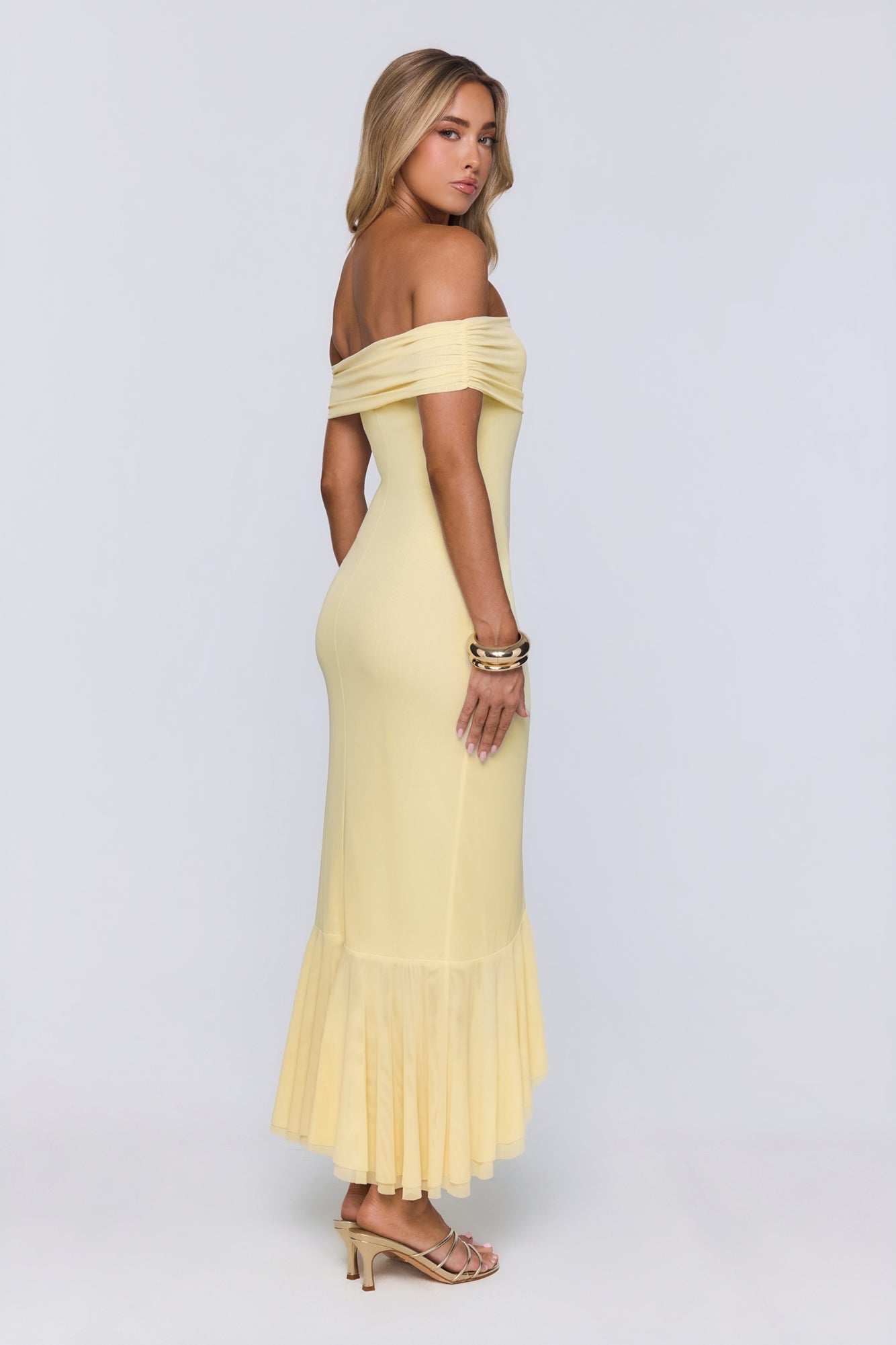 Palermo File Midi Elbise — Barzello