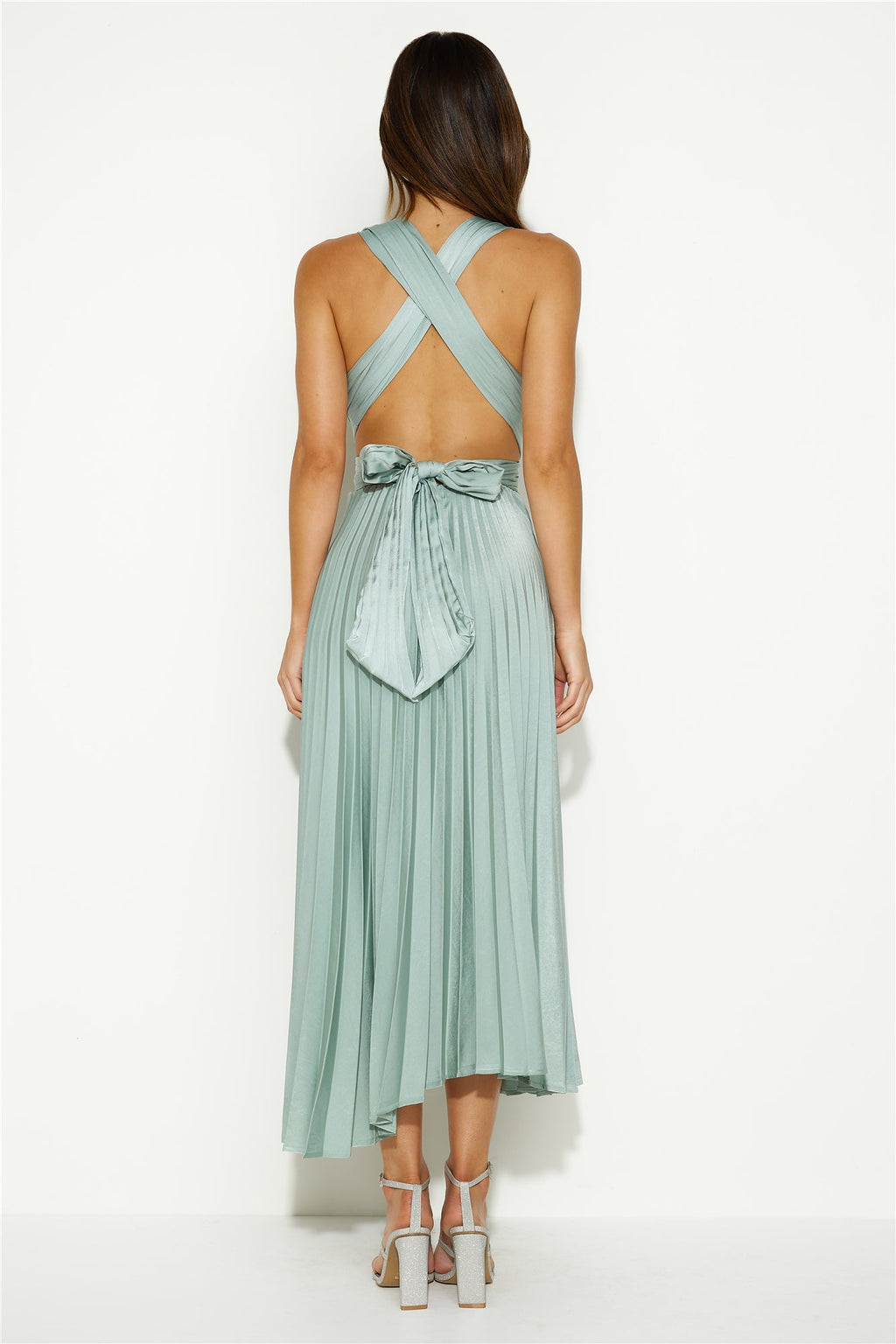 Palermo Pileli Midi Elbise — Barzello