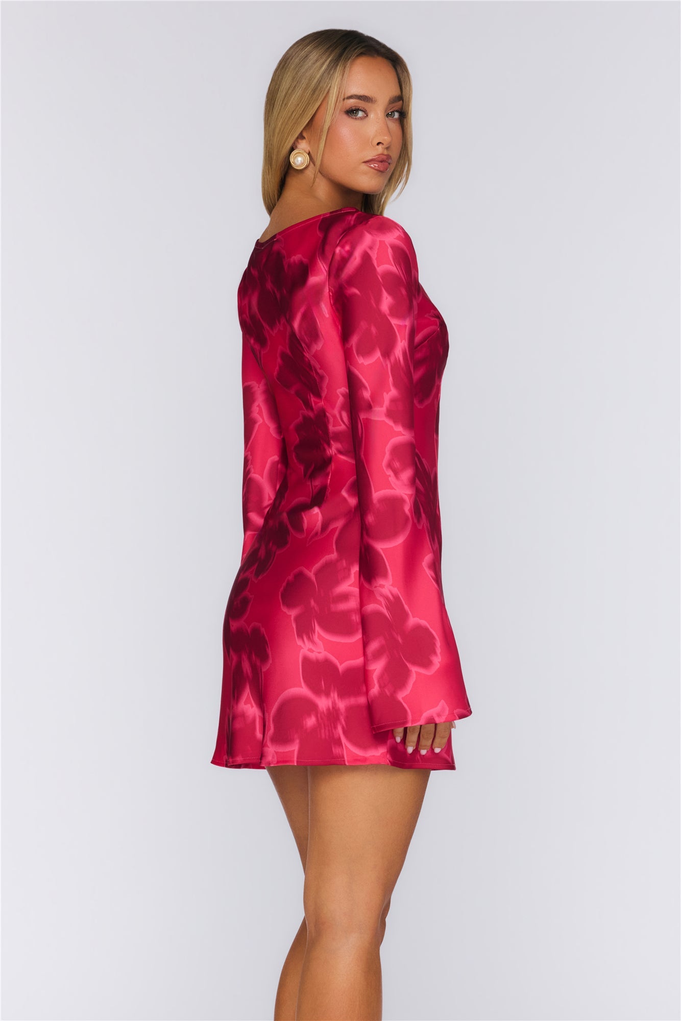 Quilla Saten Mini Elbise — Barzello