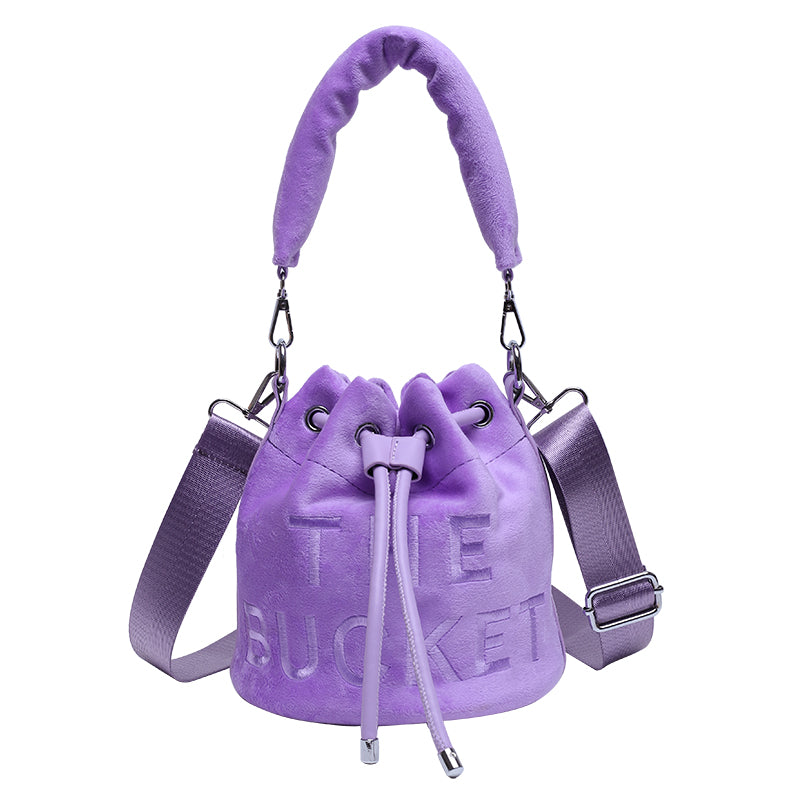 The Bucket - Kadife Bag - Barzello, Barzello Çantaları, İndirimleri Keşfet ! Barzello Mor Barzello