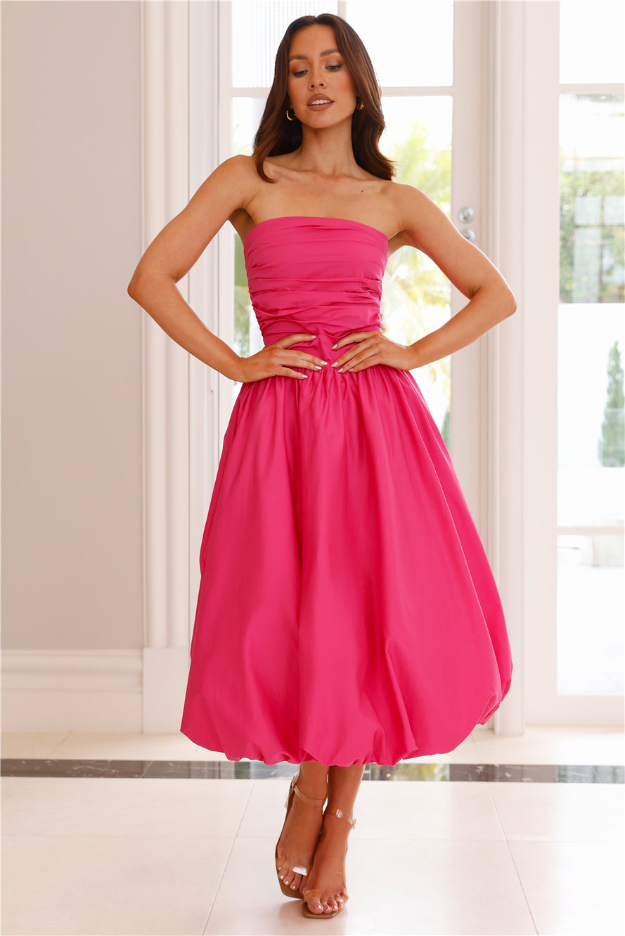 Straplez Midi Elbise — Barzello