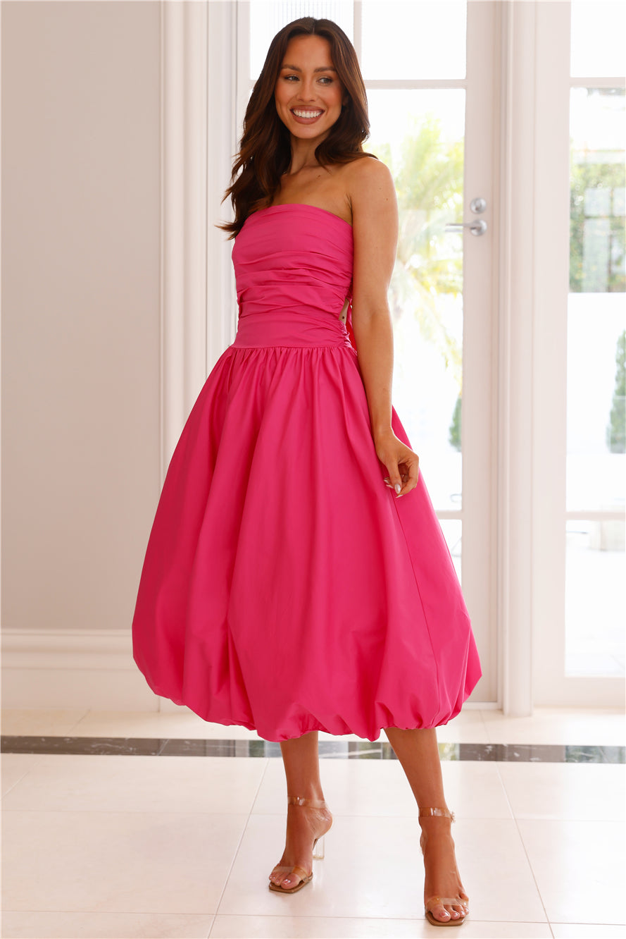 Straplez Midi Elbise — Barzello