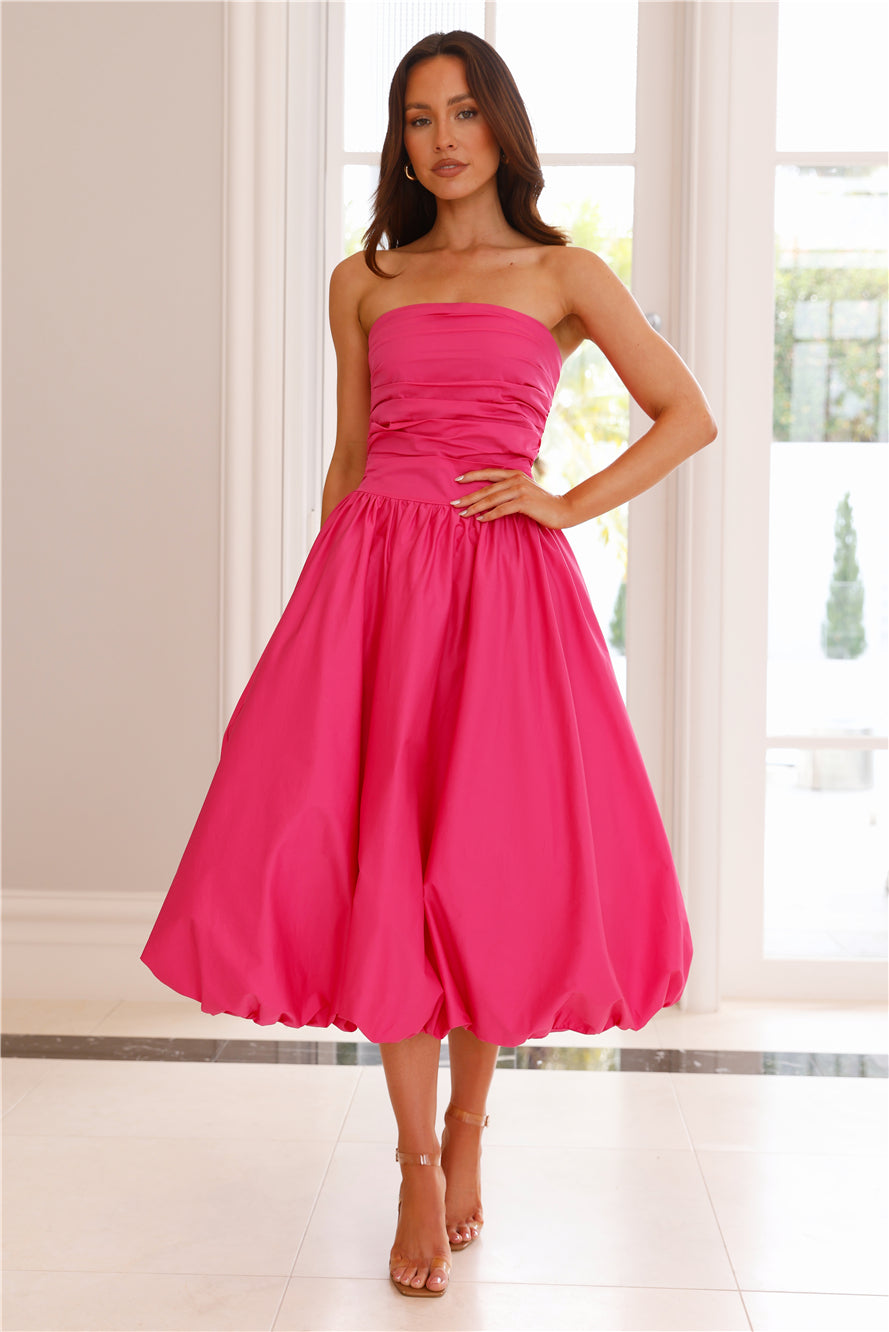 Straplez Midi Elbise — Barzello