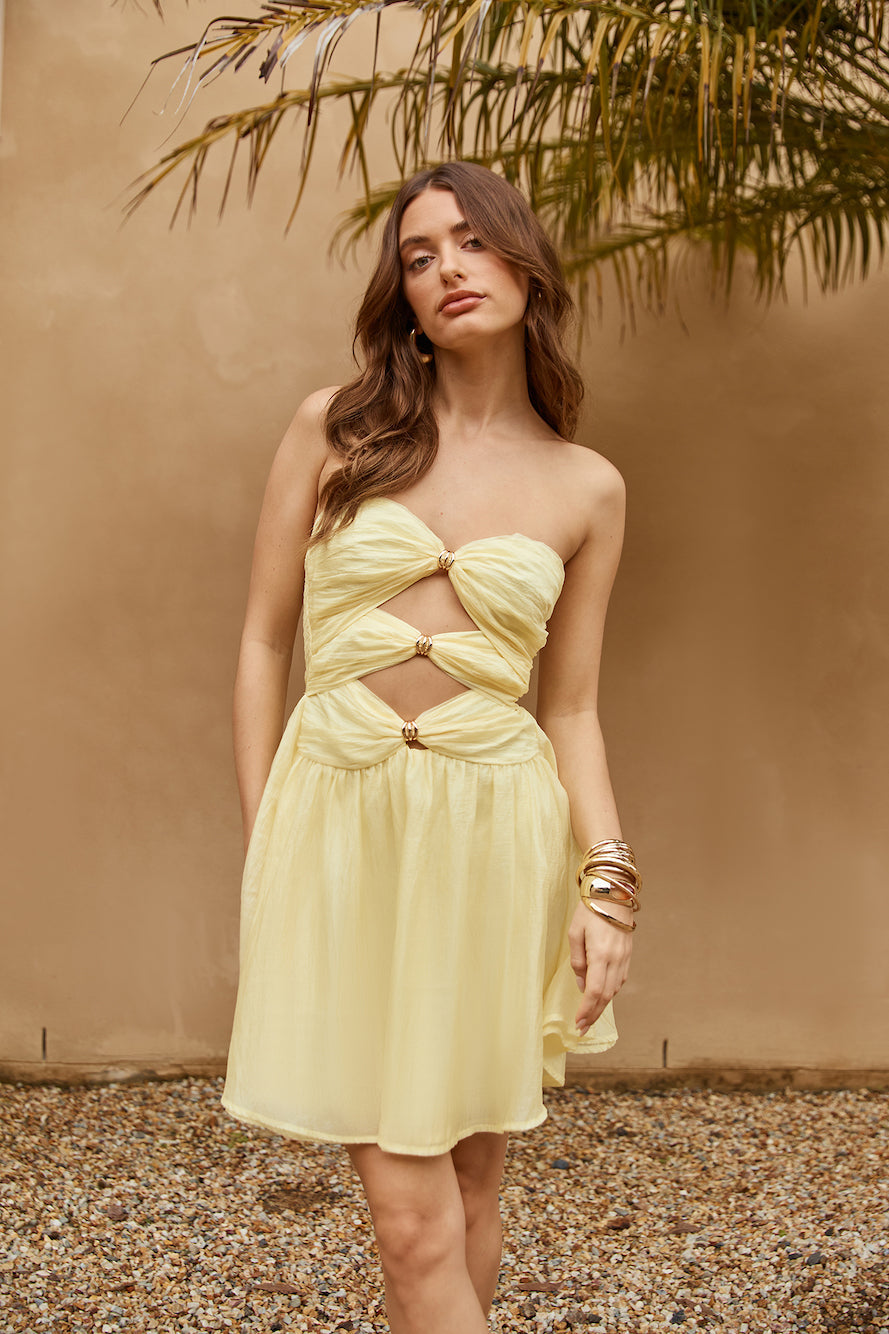 Straplez Mini Elbise — Barzello