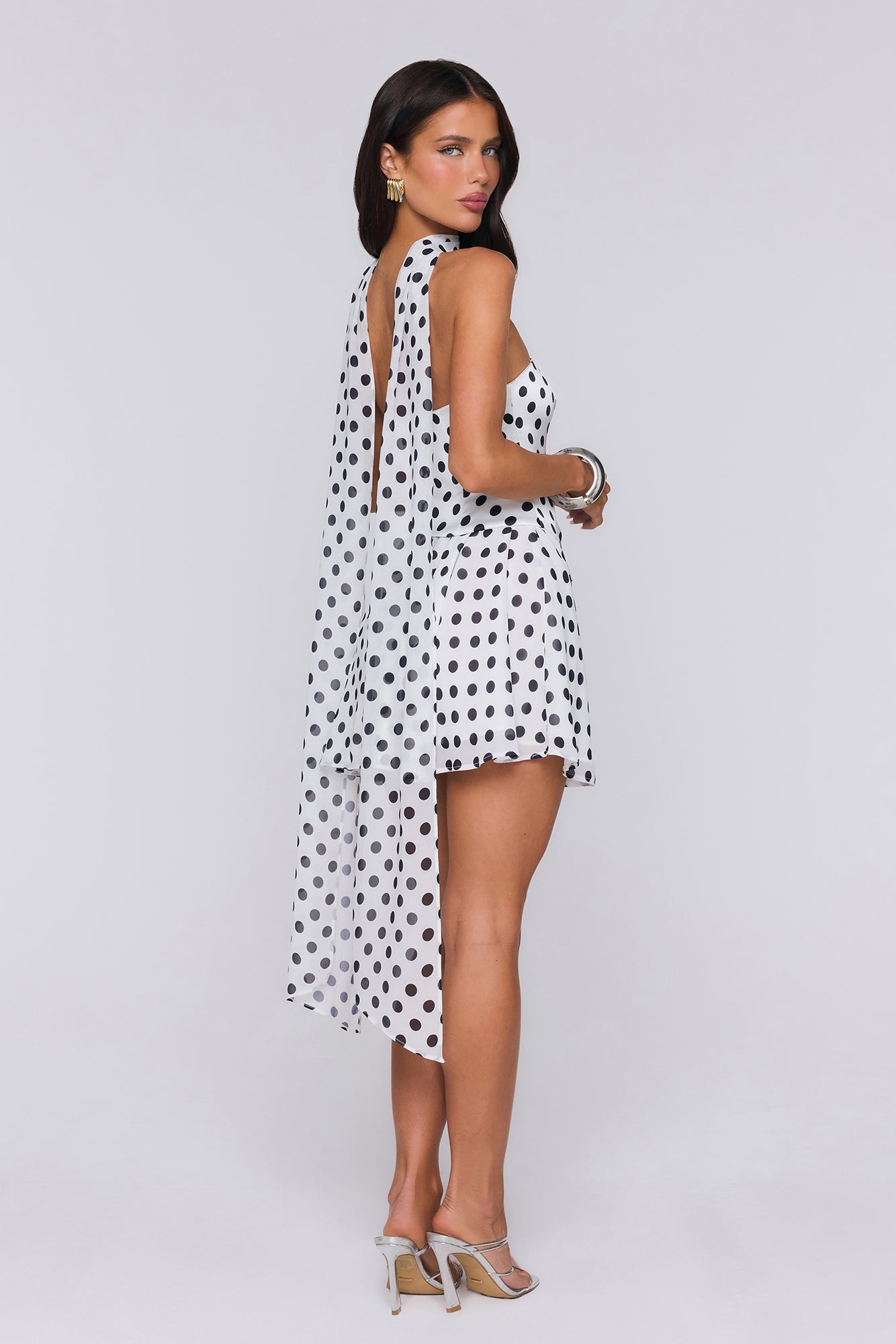 Straplez Şifon Mini Elbise — Barzello