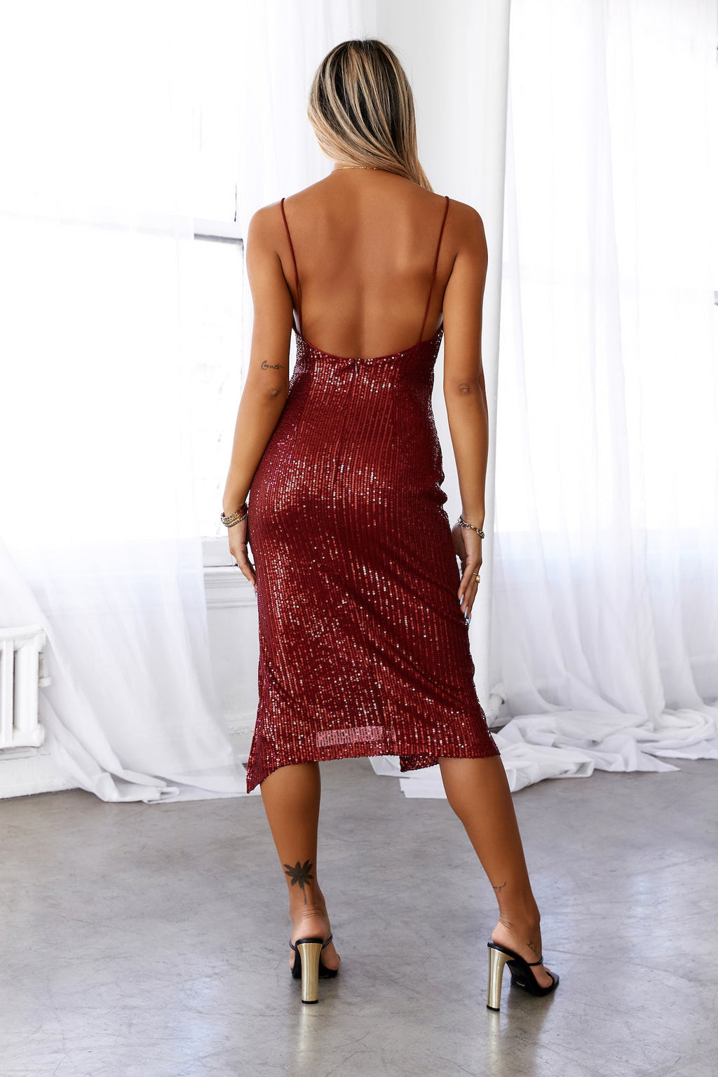 Ursula Payet Midi Elbise — Barzello