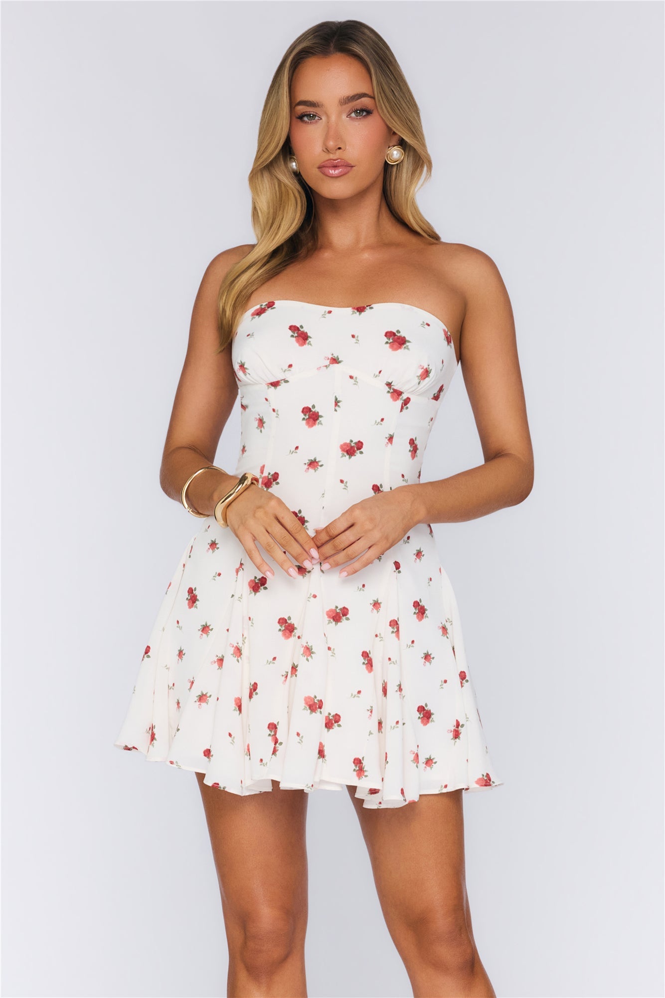 Zelia Straplez Mini Elbise — Barzello